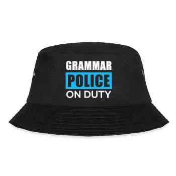 La police de la grammaire en action - Bob - noir - Devant - Lela (165cm)