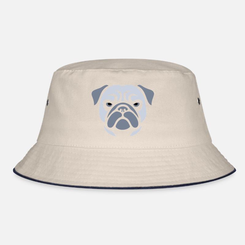 Pug , Dog head Bucket Hat