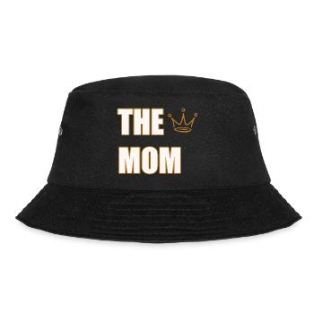 THE MOM – Bold & Proud Mother Statement Design - Bucket Hat - black - Front - Lela (165cm)