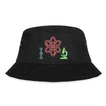 Wissenschaft Set Atom DNA - Bucket Hat - Schwarz - Vorne - Lela (165cm)