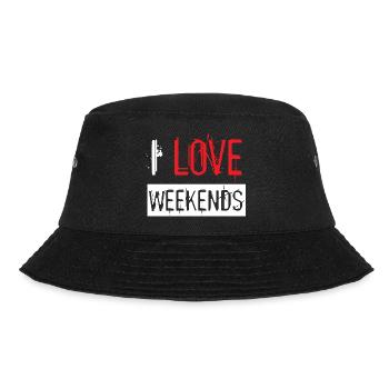 Love Red Paint Splatter Distressed Urban Design - Bucket Hat - black - Front - Lela (165cm)