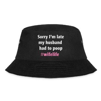 Verstorbene Ehefrau Leben Kackwitz Tee - Bucket Hat - Schwarz - Vorne - Lela (165cm)