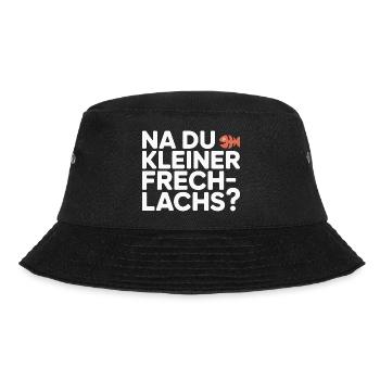 Na Du Kleiner Frechlachs Gamer Lachs Meme Zocker - Bucket Hat - Schwarz - Vorne - Lela (165cm)