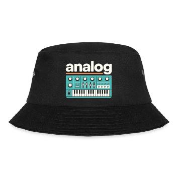 Analoger Synthesizer Retro Music - Bucket Hat - Schwarz - Vorne - Lela (165cm)