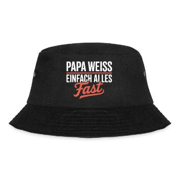 Papa Witze Der Geniale Papa Der Alles Weiß - Bucket Hat - Schwarz - Vorne - Lela (165cm)