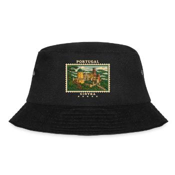 Portugal Sintra Vintage Reisemarke - Bucket Hat - Schwarz - Vorne - Lela (165cm)
