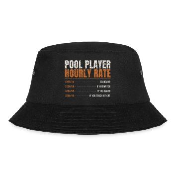 Pool Player Hourly Rate - Bucket Hat - black - Front - Lela (165cm)