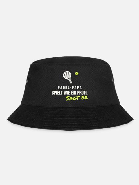 Padel Papa Geschenk: Spielt wie ein Profi - Bucket Hat - Schwarz