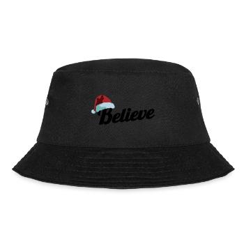 Santa Claus Hat Believe In Santa Xmas Party Geschenk - Bucket Hat - Schwarz - Vorne - Lela (165cm)