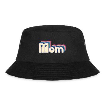 Mama Cool Retro Muttertag Geschenkidee für Mama - Bucket Hat - Schwarz - Vorne - Lela (165cm)