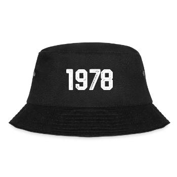 1978 Jahrgang geboren Vintage 1978 Geburtstag 1978 - Bucket Hat - Schwarz - Vorne - Lela (165cm)