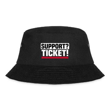 No support without a ticket - IT Administrator Office - Bucket Hat - black - Front - Lela (165cm)