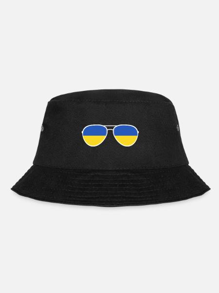 Ukraine Ukraina Slava Ukraine Sonnenbrille Flagge - Bucket Hat - Schwarz