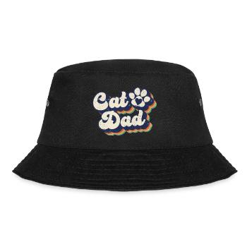Cat Dad - Retro Kitty Cat Paw Cat Lover Papa Cadeau - Bob - noir - Devant - Lela (165cm)