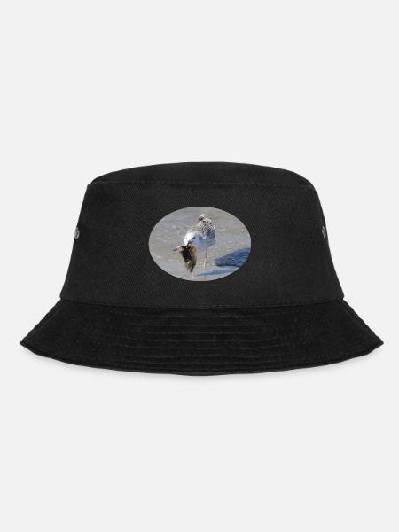 Die Möwe hat ein Leckerbissen - eine Scholle - Bucket Hat - Schwarz