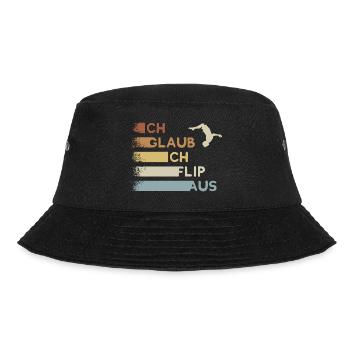 Ich flip aus! Retro Parkour flippen Freerunning - Bucket Hat - Schwarz - Vorne - Lela (165cm)