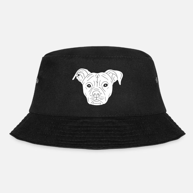 Boxer American Staffordshire Terrier Mix - Bucket Hat - Schwarz