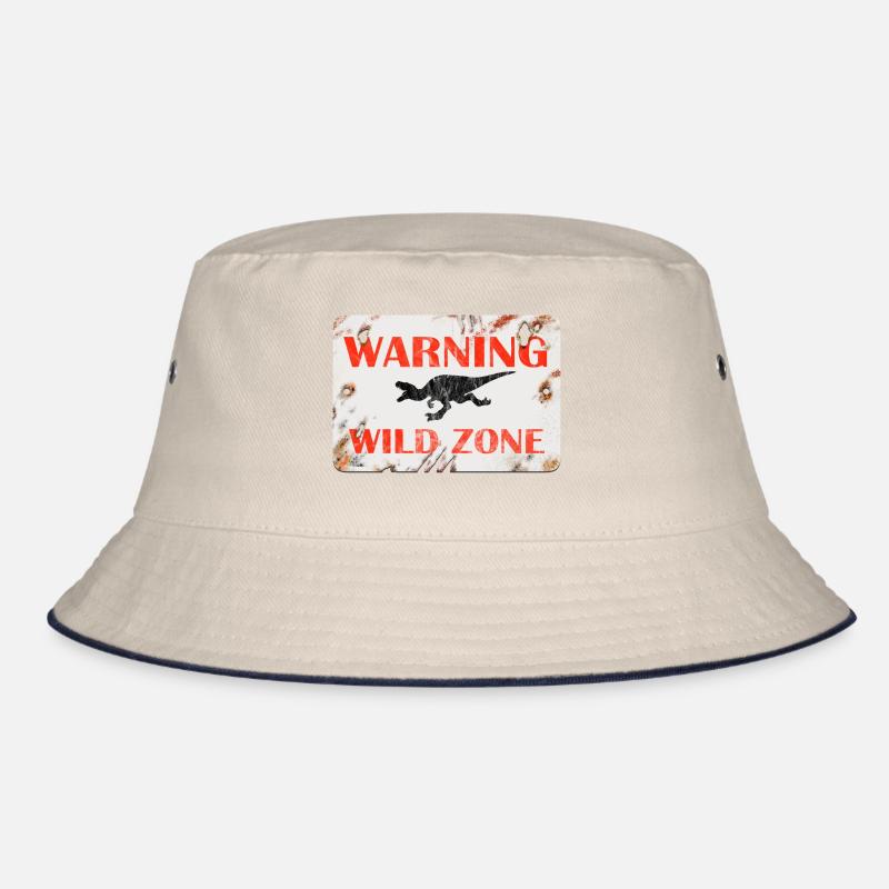 Sign Design - WARNING. WILD ZONE. Bucket Hat