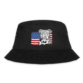 Bouledogue américain XXL Drapeau de l’Amérique des États-Unis Wilsigns - Bob - noir - Devant - Lela (165cm)
