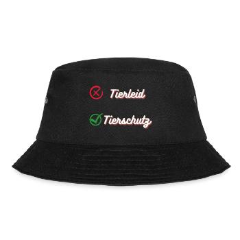 Pro Tierschutz - Bucket Hat - Schwarz - Vorne - Lela (165cm)