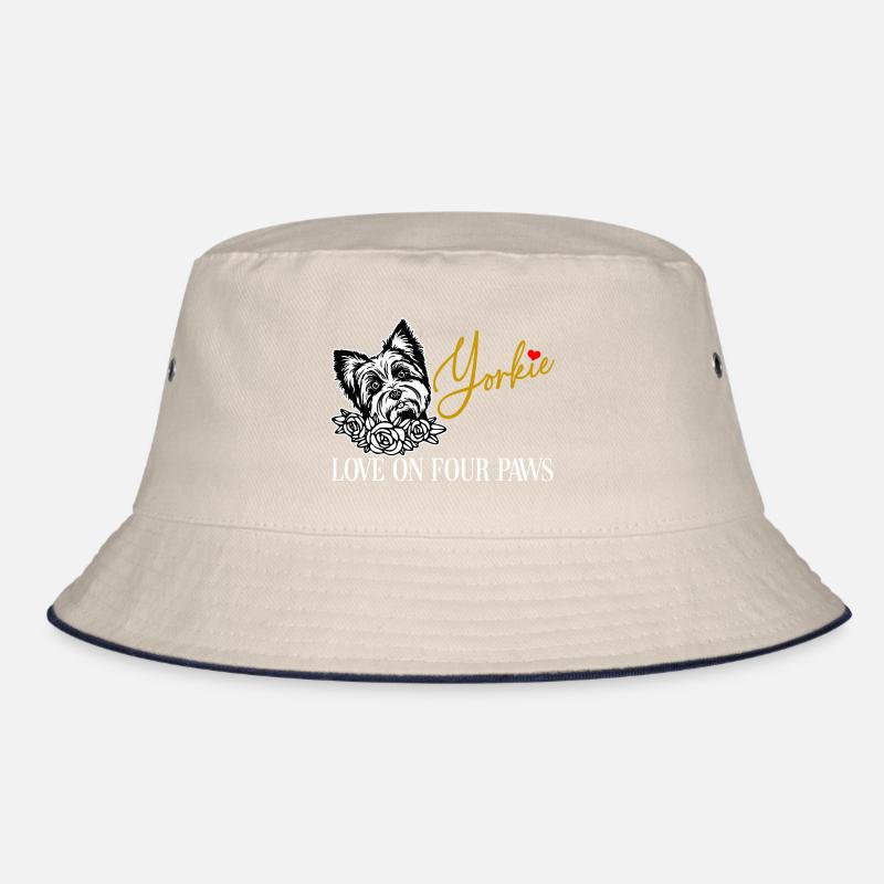 Yorkshire Terrier Love on Four Paws Bucket Hat