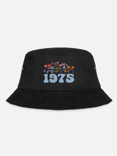 1975 Motif floral 1975 Thème floral 1975 - Bob - noir