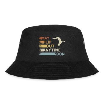 May Flip Out! Urban BackFlip Parkour Freerunning - Bucket Hat - Schwarz - Vorne - Lela (165cm)