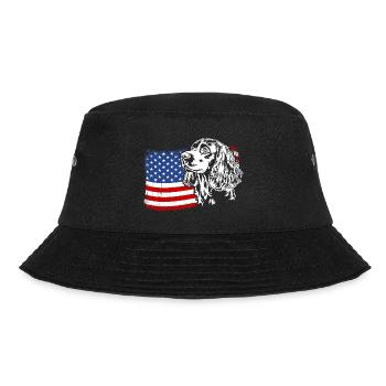 Boykin Epagneul US Amérique Flag Dogs Wilsigns - Bob - noir - Devant - Lela (165cm)
