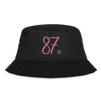 Süße Nummer 87, 87 Jahre alt, Geschenk zum 87. Geburtstag - Bucket Hat - Schwarz - Vorne - Lela (165cm)