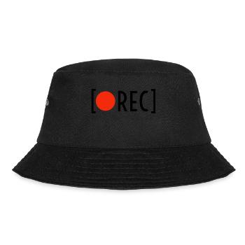 Recording Symbol - Bucket Hat - Schwarz - Vorne - Lela (165cm)