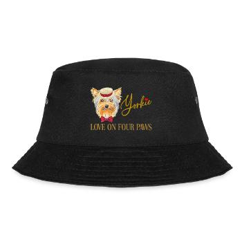 Yorkshire Terrier Love on Four Paws - Bucket Hat - black - Front - Lela (165cm)