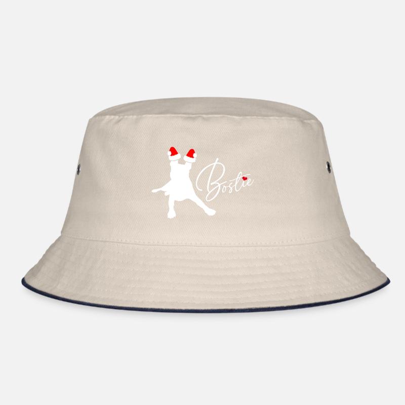 Boston Terrier Bostie als Weihnachtsmann Bucket Hat