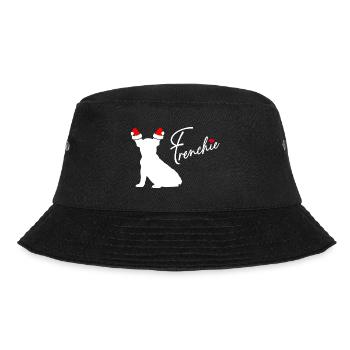Bouledogue français Frenchie avec chapeau de père Noël - Bob - noir - Devant - Lela (165cm)