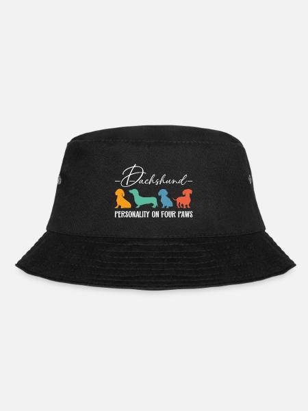 Dackel Persönlichieit auf vier Pfoten - Bucket Hat - Schwarz