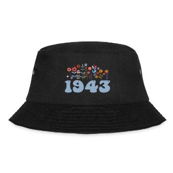 1943 Floral Pattern 1943 Floral Theme Flowers 1943 - Bucket Hat - black - Front - Lela (165cm)