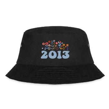 2013 Blumenmuster 2013 Blumen-thema Blumen 2013 - Bucket Hat - Schwarz - Vorne - Lela (165cm)