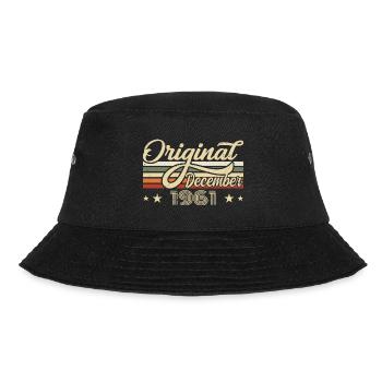 December 1961 - Birthday present December 1961 - Bucket Hat - black - Front - Lela (165cm)
