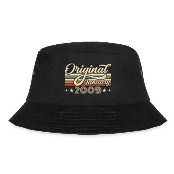 Birthday January 2009 January born in January - Bucket Hat - black - Front - Lela (165cm)
