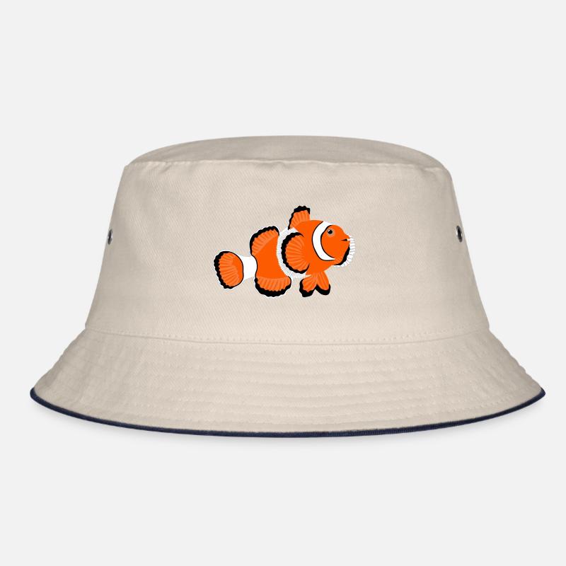 Clownfish Anemone Fish No.2 /orange white fish Bucket Hat
