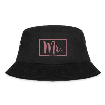 Mr. Est. 2023 Verlobung für die Hochzeitsfeier des Bräutigams - Bucket Hat - Schwarz - Vorne - Lela (165cm)