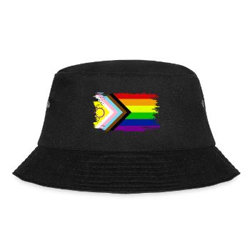 Progress Pride 2023 Flagge - Bucket Hat - Schwarz - Vorne - Lela (165cm)