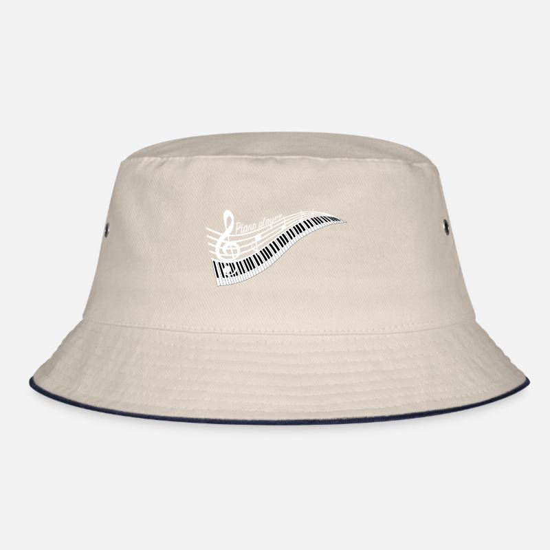 Keyboard Piano Player - on dark Bucket Hat