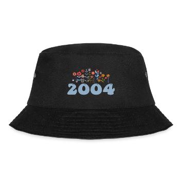 2004 Floral Pattern 2004 Floral Theme Flowers 2004 - Bucket Hat - black - Front - Lela (165cm)