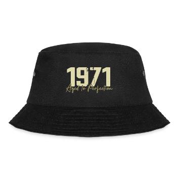 Original 1971 Retro 1971 Geburtstagsgeschenk 1971 - Bucket Hat - Schwarz - Vorne - Lela (165cm)
