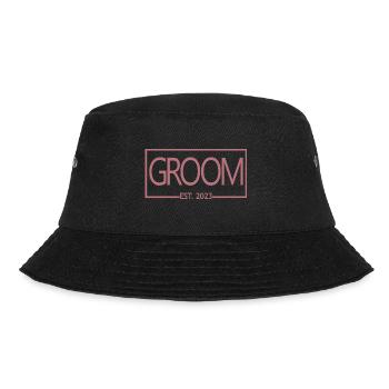 2023 Verlobungsgeschenk Hochzeit des Bräutigams - Bucket Hat - Schwarz - Vorne - Lela (165cm)