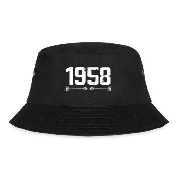 Born in 1958 Vintage 67 Years 68 Birthday Gift - Bucket Hat - black - Front - Lela (165cm)