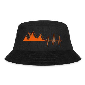 Mountain Biker Herzschlag Mountainbike Berge Herz - Bucket Hat - Schwarz - Vorne - Lela (165cm)