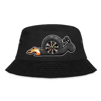 Snail with turbo engine and fire - Bucket Hat - black - Front - Lela (165cm)