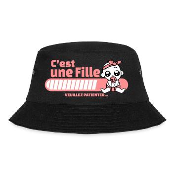 annonce grossesse - c'est une fille - Bob - noir - Devant - Lela (165cm)