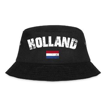 Holland Distressed Typography - Bucket Hat - black - Front - Lela (165cm)